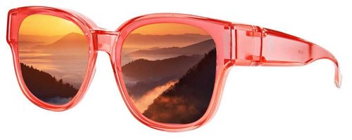 WGKVP Polarized Sunglasses, Ultra-Light and Durable glasses, UV400 Protection for men and women (Clear Pink)