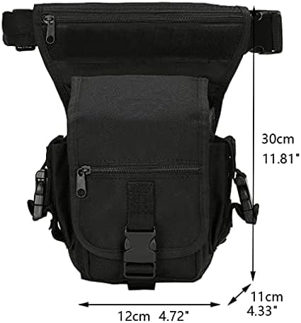 Nylon Drop Leg Bag Hiking Waist Pack for Men Women Tactical Motorcycle Bike Cycling Riding Travel Outdoor Sports Fanny Pouch