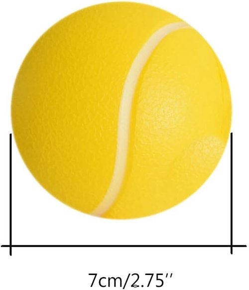 Hand Exercise Stress Relief Ball, Yellow Tennis Ball, Soft Squeeze Ball for Resistance Training, Anxiety Relief for Teens & Adults