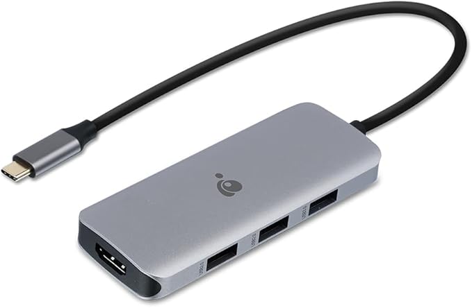 IOGEAR USB-C 6-in-1 Travel Dock 8K Single Monitor Nano Dock Pro Up to 4K in Dual Display Mode, Dual Monitors Thunderbolt 3 4 Compatible for Laptop GUD3C8K2P