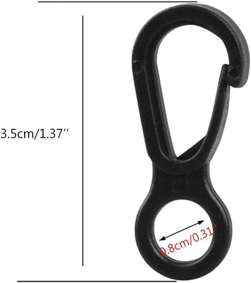 10pcs/Set Black Clip Hooks Outdoor Camping Light Accessories Camping Fixed Canopy Tools Hiking Plastic Tent Hooks Tarp Black Plastic Snap Hooks Small Tent Hooks for Lights Hanging to Canopy Heavy