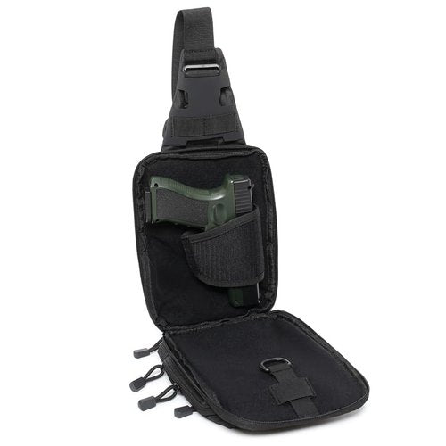 Xromes Gun Sling Bag, Concealed Carry Crossbody Pack CCW Sling Bag Durable EDC Shoulder Bag for Handgun with Holster