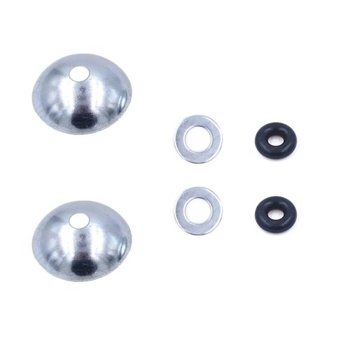 SquEqu 2 Set Gym Cable Ball Stopper Domed Washer Bowl Rubber Ring Kit Replacement Parts for Gym Machine Steel Wire End Connector Weight Lift Pulley System Rope Joint Terminals Fitness Equipment