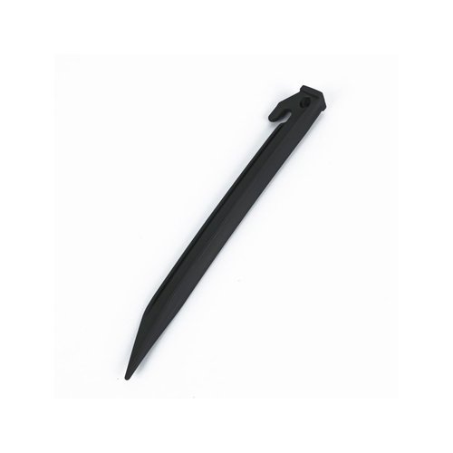 YiiSeeJo 16 Pack Plastic Tent Stakes 9 Inch, Heavy Duty Beach Tent Pegs Canopy Stakes, Black Edging Stakes for Campings, Backpacking, Gardening