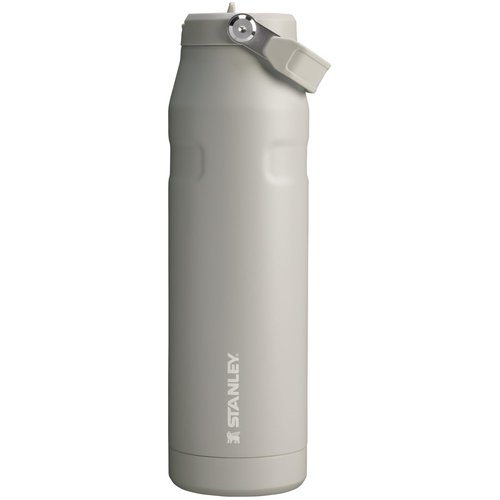 Stanley IceFlow Flip Straw 2.0 Water Bottle 36 OZ | Built-In Straw with Larger Opening | Lightweight & Leak-Resistant | Insulated Stainless Steel | BPA-Free | Ash