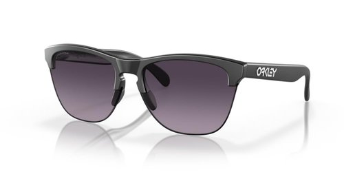 OAKLEY Frogskins Lite OO9374 937449 63MM Matte Black/Prizm Grey Gradient Round Sunglasses for Men+ Bundle Accessory Leash Kit, Microfiber Pouch