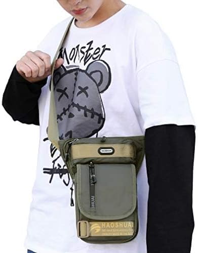 Nylon Drop Leg Bag Hiking Waist Pack for Men Women Tactical Motorcycle Bike Cycling Riding Travel Outdoor Sports Fanny Pouch