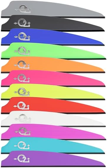 Q2i Fusion X-II Target Archery Vanes - Ultra-Lightweight with Tri-Fusion Adhesion Technology, Premium Arrow Fletching, and Low Profile Design for Archers