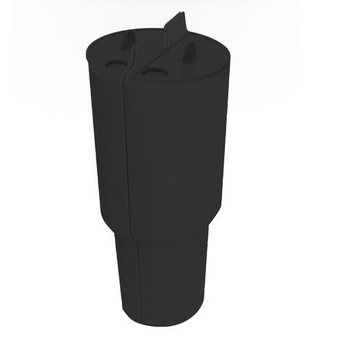 Teeloray 2-in-1 Drink Separator Silicone Liner for Stanley Cup 40oz, Inner Cup Section Tray with Lid and Handle, Black
