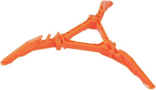 Orange Folding Universal Fuel Can Canister Stand, Tripod Stabilizer for Camping Stoves, Upgrade Compact Butane Gas Tank Bracket, Base Tilting Prevention Shelf and Footrest, Camping Stoves