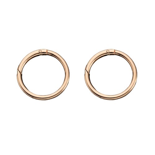 Trigger Spring O Rings Round Carabiner Clip Snap for Keyrings Buckle, Bags,Purses 10 Pack (Gold)