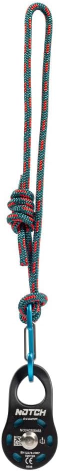 Notch Micro Pulley Combo Includes Micro Pulley, Micro Carabiner & 5mm Accessory Cord, Midline Attachable, Use with Lines up to ½” (13mm) (50096)