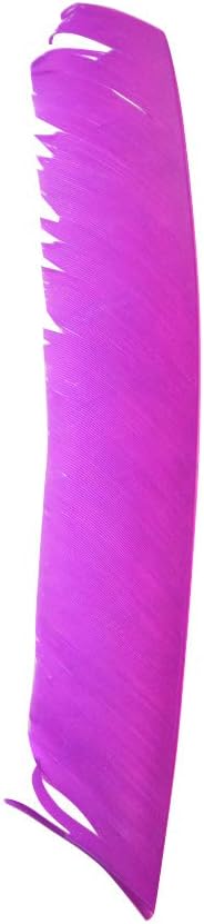 ZSHJGJR 50 Pack Archery Arrow Spiral Twist Wrap Full Length Feathers Left Wing Feathers Fletches Fletching (8-11inch) for Flu-Flu Arrows