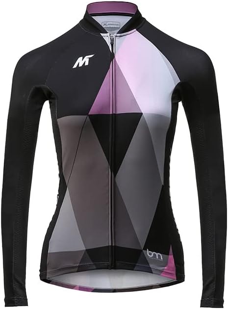 Mysenlan Women's Cycling Long Sleeve Breathable Jersey Set 3D Padded Long Pants Bike Shirt Bicycle Tights Clothing