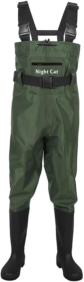 Night Cat Fishing Waders for Men Women Waterproof Hunting Chest Wader with Bootfoot Belt Breathable Lightweight Size 6 to 14