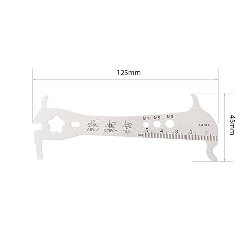 HOUSON 6-in-1 chain gauge, cycling chain gauge bicycle chain multi-tool bicycle repair tool for road bike MTB