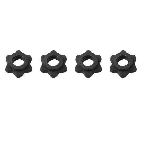 4Pack Spinlock Collars,Dumbbell Hex Nut, Dumbbell Rod Nut,1 Inch Standard Barbell Screw Collar,No-nslip Barbell Screw Collar for Dumbell Weight Lifting Fitness Training(black,Size:2.5cm/0.98inch)