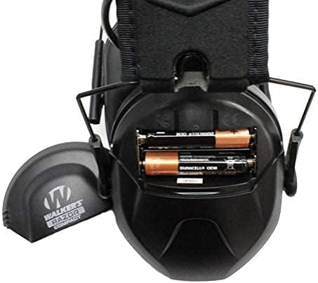 Walker's Razor Compact Electronic Youth/Women's 23dB NRR Noise-Canceling Hearing Protection Muff, 2 AAA Batteries Included