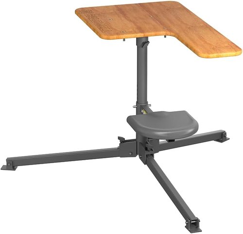 Caldwell Stable Table Lite with Weatherproof Tabletop, Ambidextrous Seat and Fully Collapsible Design for Easy Transport and Outdoor Target Shooting