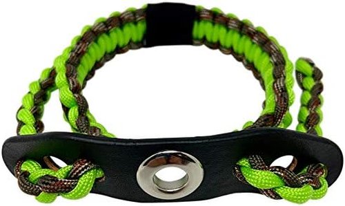Bow Archery Wrist Sling 550 Paracord - Survival Hunting Shooting - 100% Full Grain Leather with Metal Grommet (Multiple Camo Options)