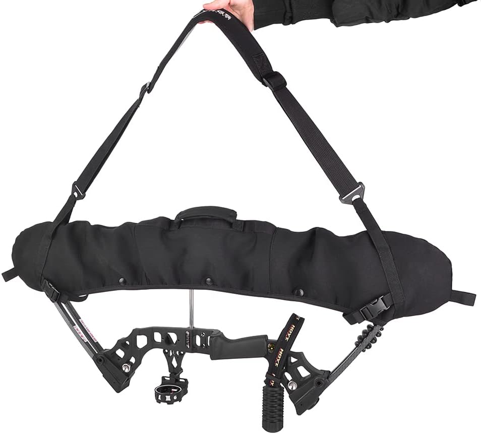 ZSHJGJR Archery Compound Bow Sling String Protector Cams Case Carrying Shoulder Strap Holder Accessories for Outdoor Hunting