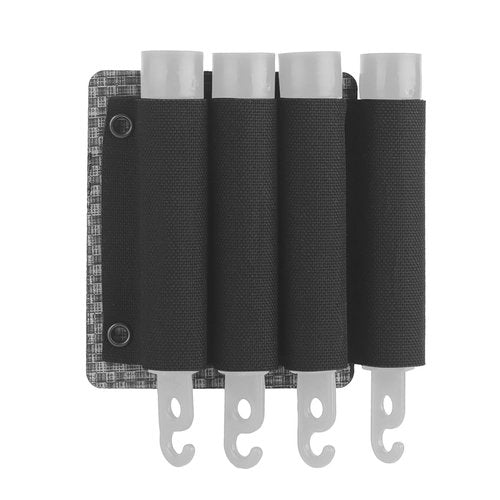 Tactical Glow Stick Pouch Chemlight Pen Holder Flashlight Battery Organizer Molle Gear Glow Sticks Panel (Black)