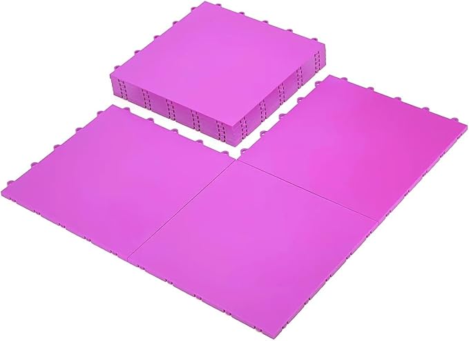 15 Green Tiles - High Durability Colored Flooring Tiles - Interlocking Versatile Training Surface - Roller Skate Derby Indoor&Outdoor, Dance Floor Tiles, Basketball Tiles, Sports Floor