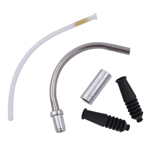 QidaiaLuck 40pc Bike Brake Noodle Cable Set, Stainless Steel & Rubber, Silver, Mountain & Road Bikes