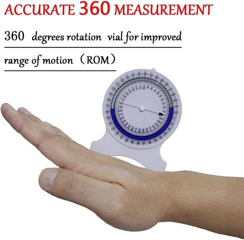 huangyunming High Precision Physical Inclinometer - Baseline Physical Therapy Inclinometer with 360° Rotating Dial, Digital Medical Inclinometer with Clear Fonts, Leak-Proof Manual Muscle Tester