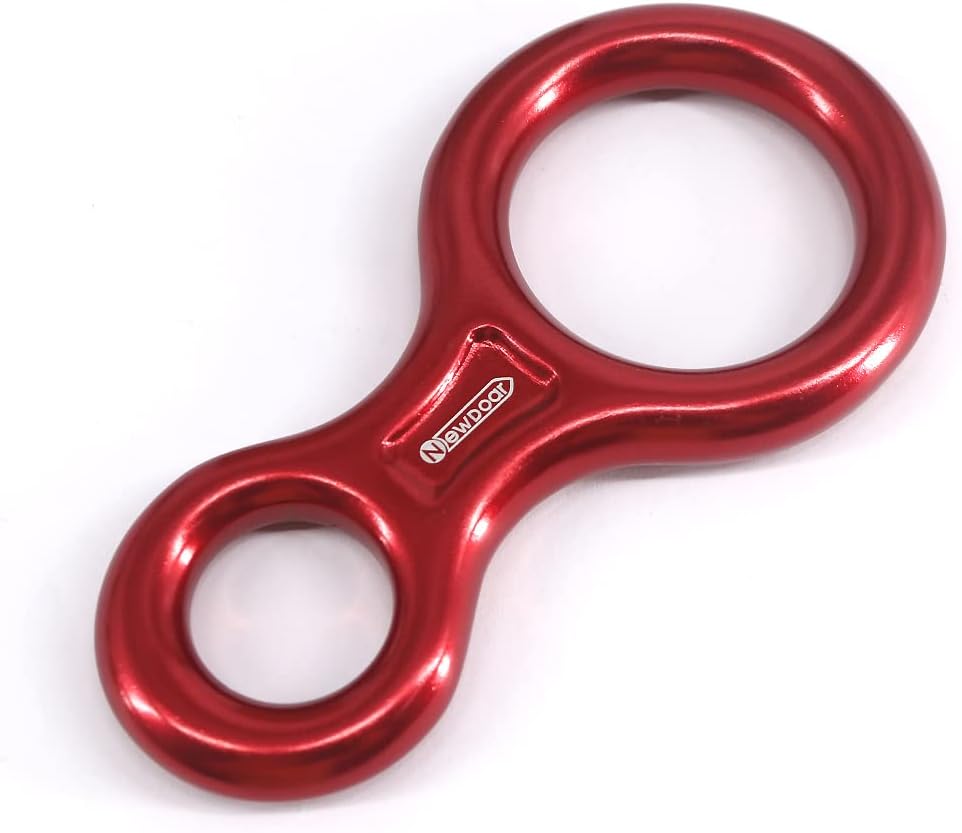 NewDoar Climbing Gear Downhill Equipment, Descender Rappel Rock Climbing Descending Belaying Equipment Rescue Figure 8 Descender Rigging Plate 35KN for Climbing Belaying and Rappeling Device