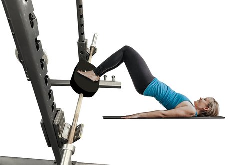 Hip Thrust Back Support by SEWD – Turns Any Squat Rack into Hip Thrust Machine – Versatile Workout Platform for Hip Thrust, Bench Press, Split Squat, Plank and Push Ups – Fits Olympic Barbell Bar
