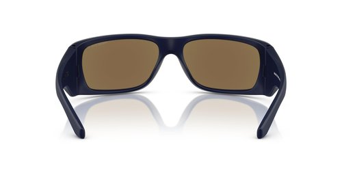 ARNETTE Man Sunglasses Dark Blue Matte Top/Shiny Frame, Dark Grey Mirror Water Polar Lenses, 62MM
