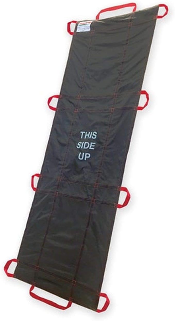 Rescue Essentials Brand Public Access QuikLitter, Red Nylon Handles, Non-Woven Fabric, 500 Lb Rated, Low Cost, Disposable for Patient Transfer, Casualty Evacuation