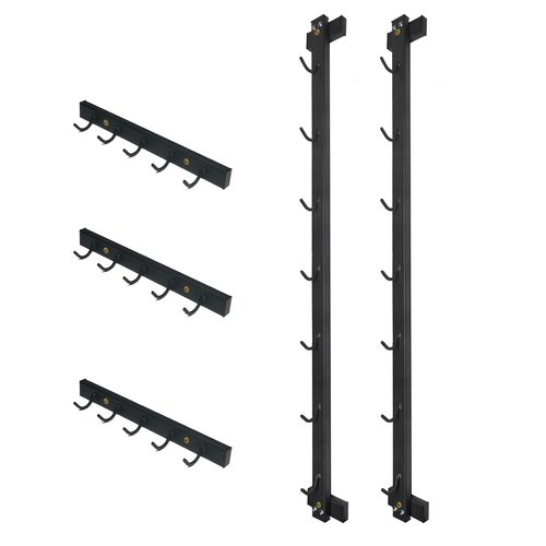 BLUSLM Wall Mounted Lat Pull Down Bar Organizer with Hooks, Home Gym Storage Rack for Lat Pulldown Attachments, Cable Attachments Rack for Gym Accessories (Cable Attachment Rack2)