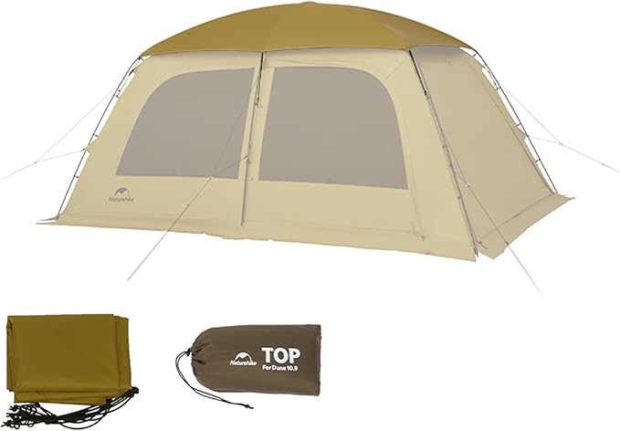 Naturehike7.6 Double Person 4-Seasons Camping Tent, UPF50+ Sun Protection Tent with 7001 Aluminum Alloy Poles, PU2000mm+ Waterproof Tent for Outdoor Camping,Picnic