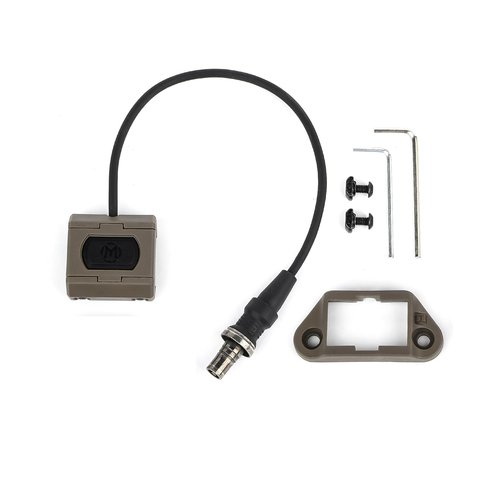 NECARL Remote Pressure Switch, Tactical Flashlight Weapon Light Switch for M300 M600 Scout Light, with Mount Accessories for 20mm Picatinny Mlok/Keymod Rail