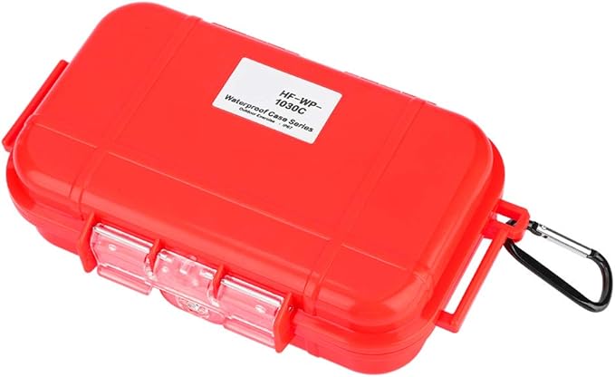 Waterproof Storage Case, Outdoor Survival Waterproof Case Shockproof Storage Case Airtight Carry Box Container for Outdoor Boating Camping(Red)