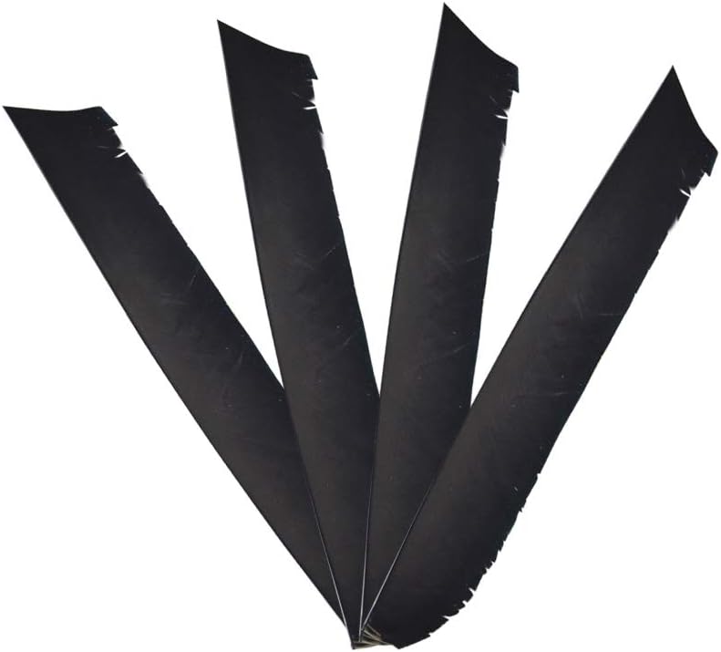 ZSHJGJR 50 Pack Archery Arrow Spiral Twist Wrap Full Length Feathers Left Wing Feathers Fletches Fletching (8-11inch) for Flu-Flu Arrows