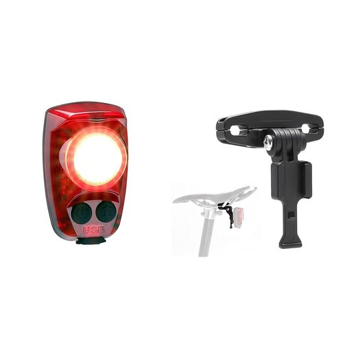 Cygolite Hotshot Pro 200 Lumen Bike Tail Light Bundle with Saddle Rail Mount