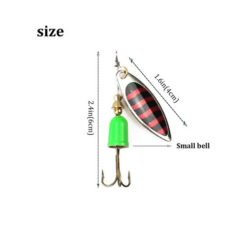 WOLFSKIN Fishing Lures Kit, 10 PCS Spoons Baits Set, Spinnerbaits for Trout Salmon Bass Walleye, Freshwater and Saltwater Hard Metal Fishing Bait, Sequin Baits (Spinnerbait)