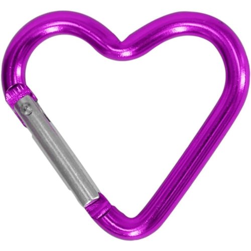 Purple Heart Snap, Hooks Carabiner, Hook Clip Key Holder Aluminum Alloy Keychain Clips for Outdoor Traveling Walking Lightweight Aluminum Alloy Keychain Clip Backpack Carabiner