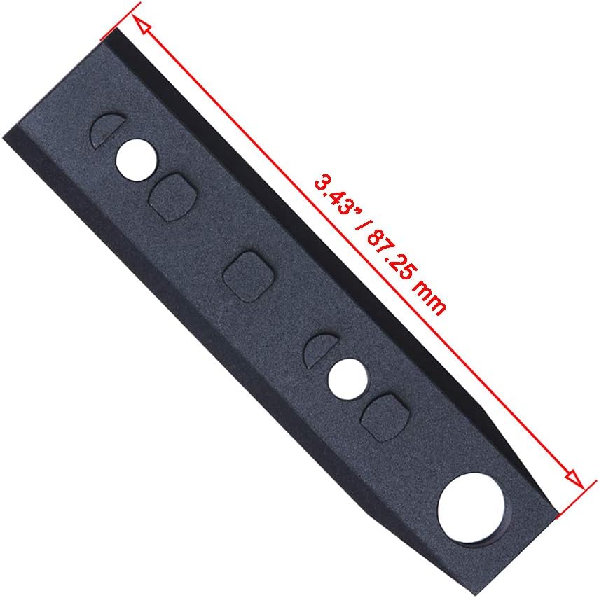 TuFok 7-Slot Alumimun Picatinny Rail for Mlock - Thin 0.37in Height Rail Section Adapter Mount with Socket for 3/8" QD Sling Mount Attachment