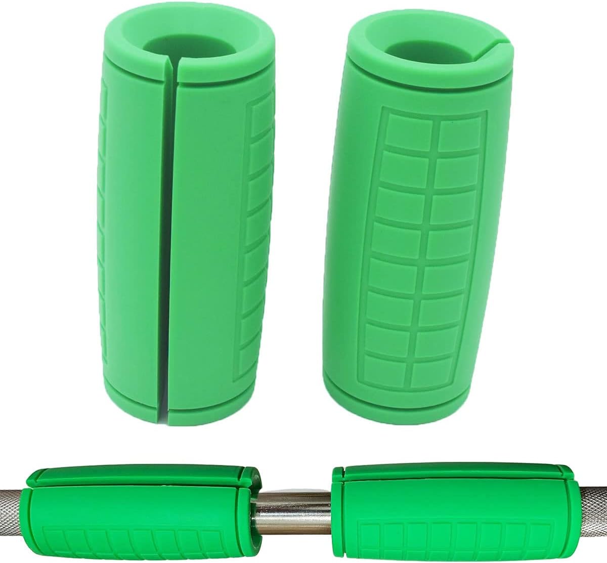 qibylift Pull Up Bar Thick Bar Adapter, Weight Grips Bar Fit for Standard Barbell - Dumbell Handles, Silicone Rubber Barbell Grips for Weight Lifting Cable Attachments & Fitness Training