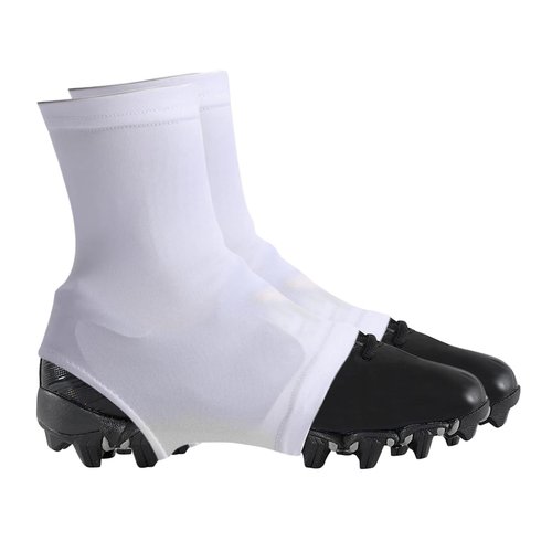 ZHOUSUFEN 1 Pair Cleat Cover, Spats Football Cleat Cover, Football Cleat Spats, Cleat Sleeves for Soccer, Baseball and Softball, White