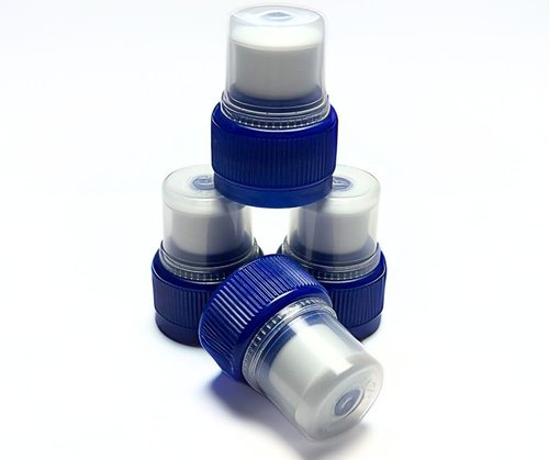 Push Pull Replacement Caps for Bottles (10) | 28mm | Made in USA | 10 Pcs Reusable Blue & White Twist Screw Lids for Exercise, Hiking, Gym, Workout, Sports