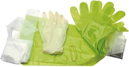 HME Game Cleaning Kit for Field Dressing, Skinning, Processing & Gutting Shoulder-Length Gloves, Wrist-Length Latex Gloves, Plastic Apron & Plastic Bag