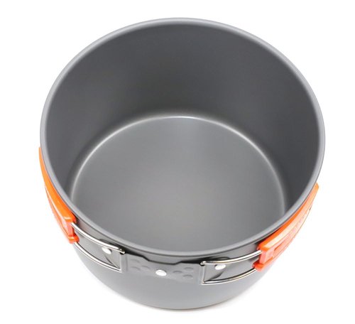 18 PCS TMKOOL 3-4 Peoples Camping Cookware Mess Kit, Lightweight Large Non-Stick Pot Pan Large Fry Pan 1.1L Kettle Set with Plastic Bowls Plates Sets for Camping, Backpacking, Outdoor Cooking, Picnic