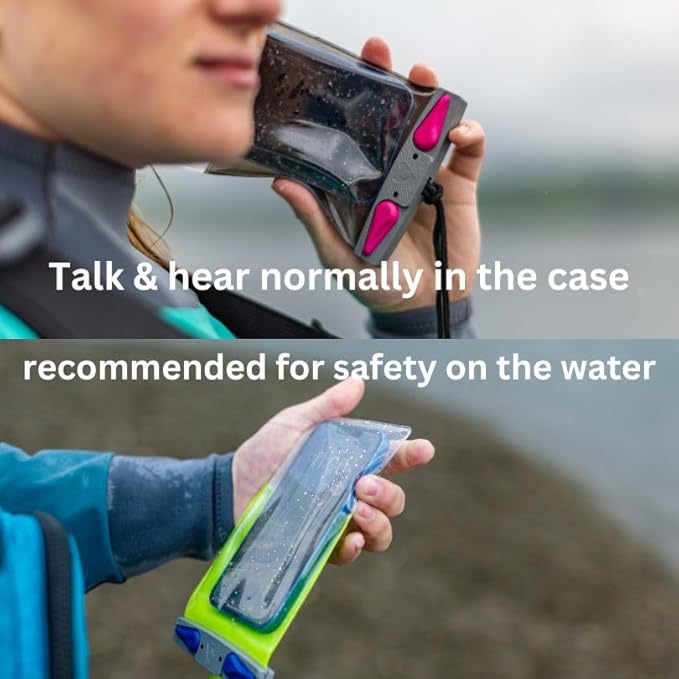 Aquapac Waterproof Phone Case, Small, Grey, Lanyard, iPhone and Android, Made in The UK, Hiking, Mountain Biking, Running Accessory, Travel Essential, 5 Year Warranty. IPX8 Certified to 30 ft deep.