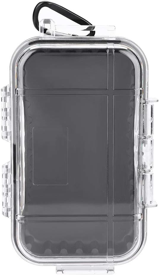 Waterproof Storage Case, Outdoor Survival Waterproof Dry Box Case Shockproof Storage Case Airtight Carry Box Container for Outdoor Boating Camping(Transparent)