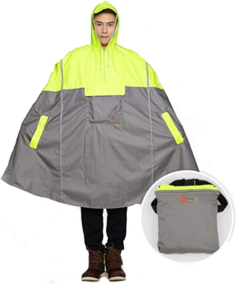 NEW Lightweight Cycling Rain Poncho Bike Hooded Raincoat Rain Cape with Reflector Strips